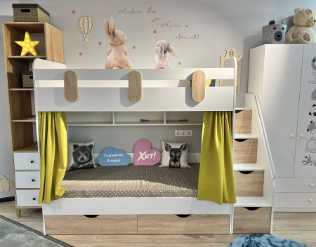 Двухъярусная кровать Фортуна 180х80 (размеры и цвета разные) от Династия Kids