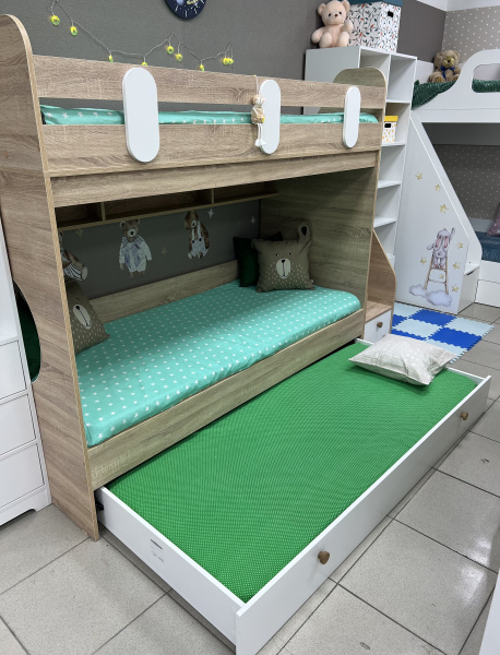 Двухъярусная кровать Фортуна-3 (цвет белый) 190х80 от Династия Kids