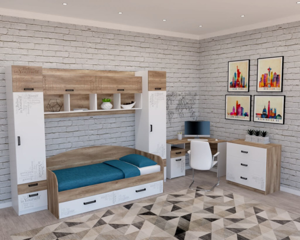 Комплект коллекции мебели Твой Стиль с угловым столом 